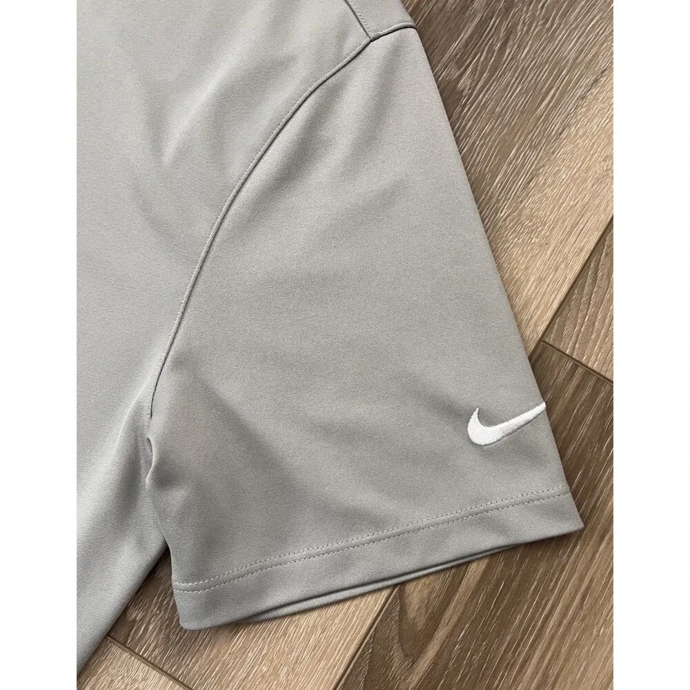 Nike Golf Standard Fit Performance Dri Fit Polo Shirt Mens Sz L Gray Lightweight